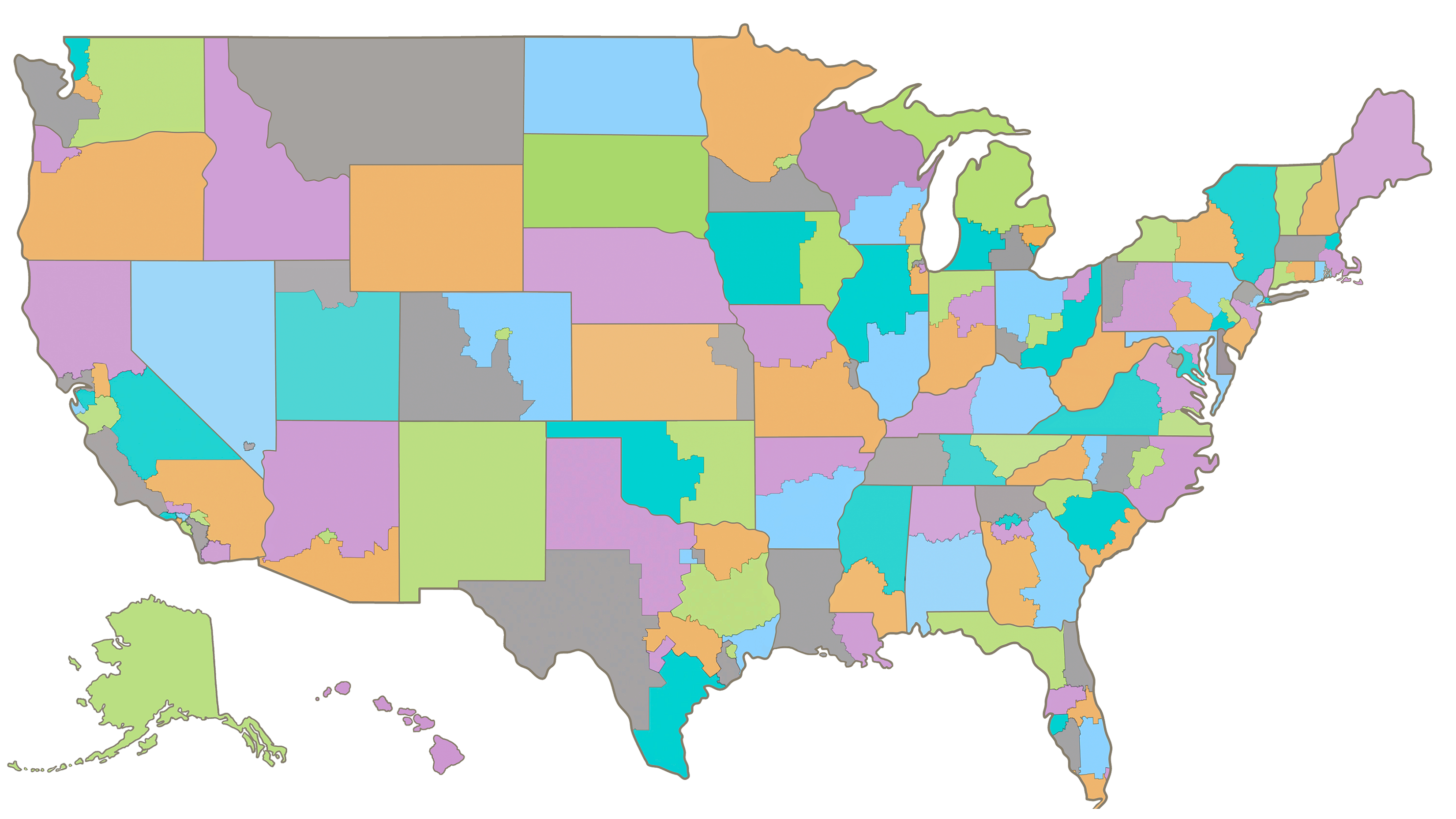 Map of a fair and representative America